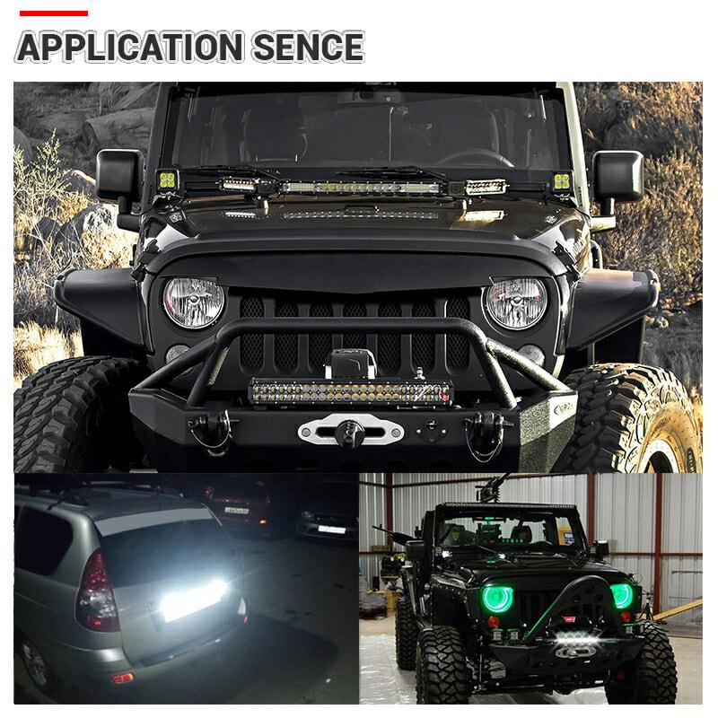 7 ''13'' 20Inch Offroad Led Licht Bar Flood Light Spotlight Combo 180W 60Leds Verlichting voor Jeep Auto 4WD Truck Suv Atv 12/24V