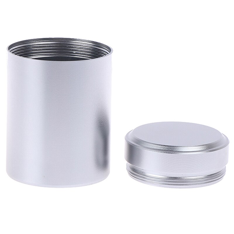 1 st silver lufttät behållare aluminium örtförråd metall förseglad burk teburk förvaringsbehållare