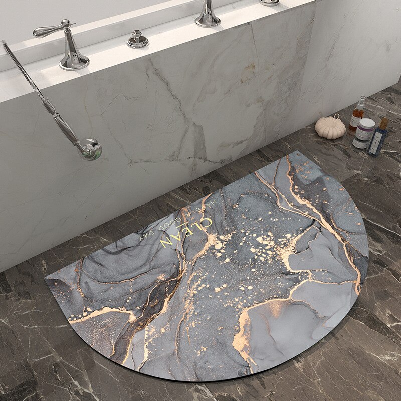 Halfronde Vloermatten Badkamer Antislip Tapijten In Wastafel Bad Side Vloerkleed Sneldrogend Douche Deurmat: 1