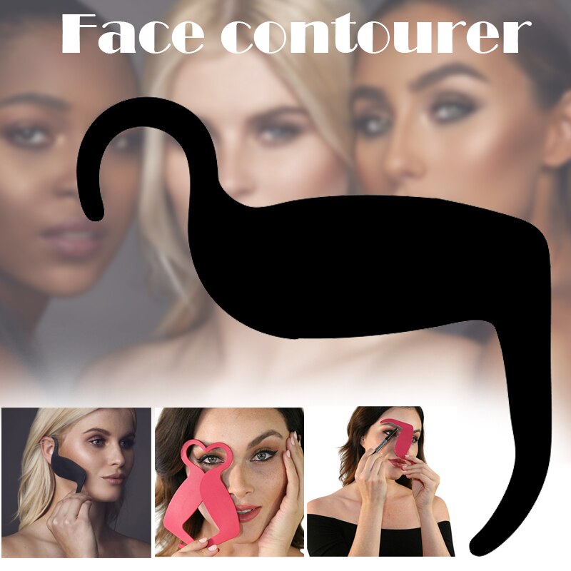 Gabarit de Contour pour maquillage multifonctionnel visage nez Eyeliner pochoirs outil de gabarit de maquillage EY669