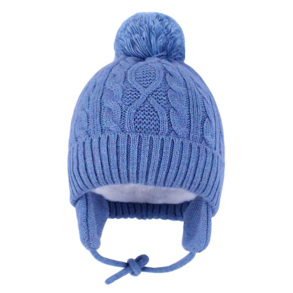 Baby piger drenge vinter efterår varme høreværn hue børn kasketter beanie pels pompon hatte unisex børn strikkede huer 1-5 år