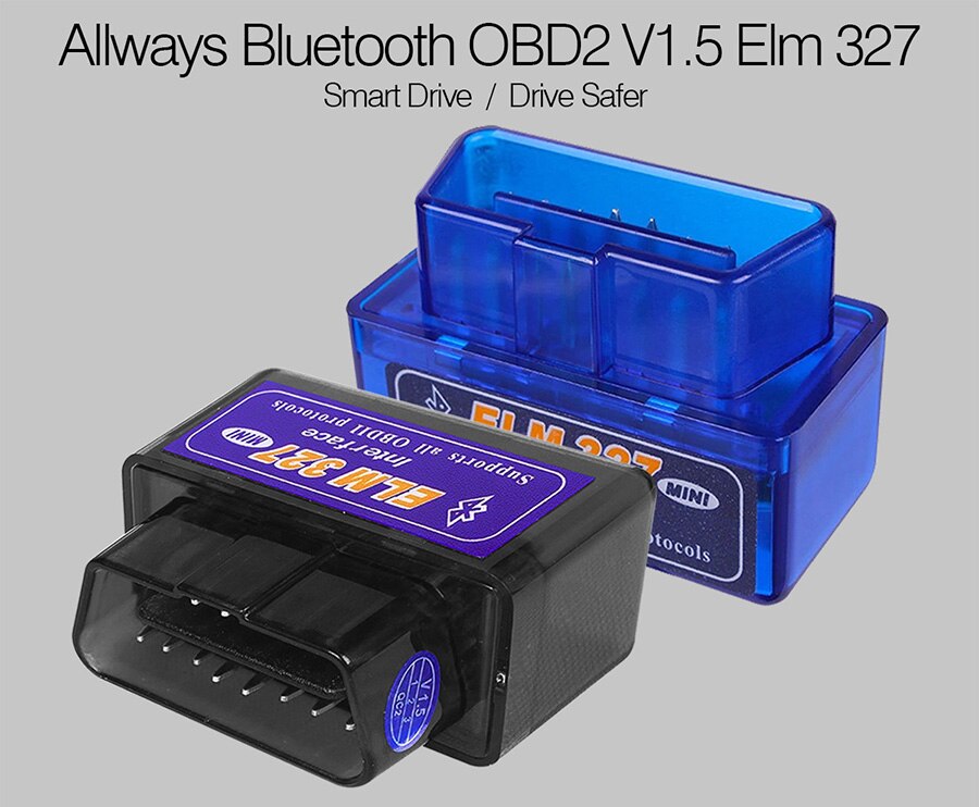 Allways Auto Mini Elm327 Bluetooth OBD2 Elm 327 V 1.5 OBD2 Car Auto Diagnose-Tool Scanner Elm-327 OBD Adapter