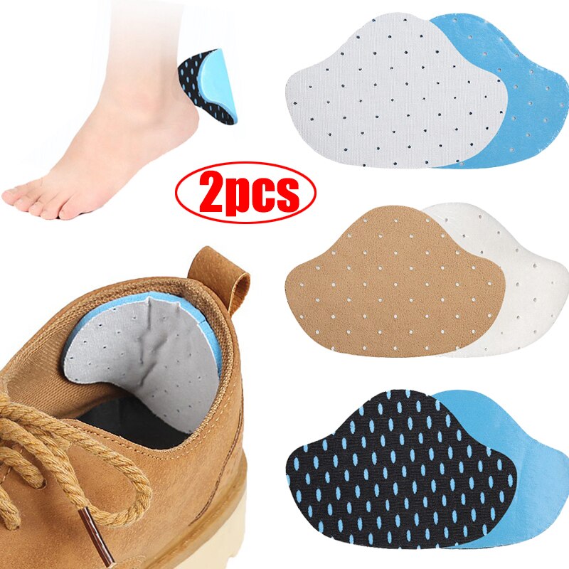 Plantillas antidesgaste para zapatos, pegatinas de látex para el talón, almohadillas de seguimiento, almohadillas ajustables para el pie, 2 piezas