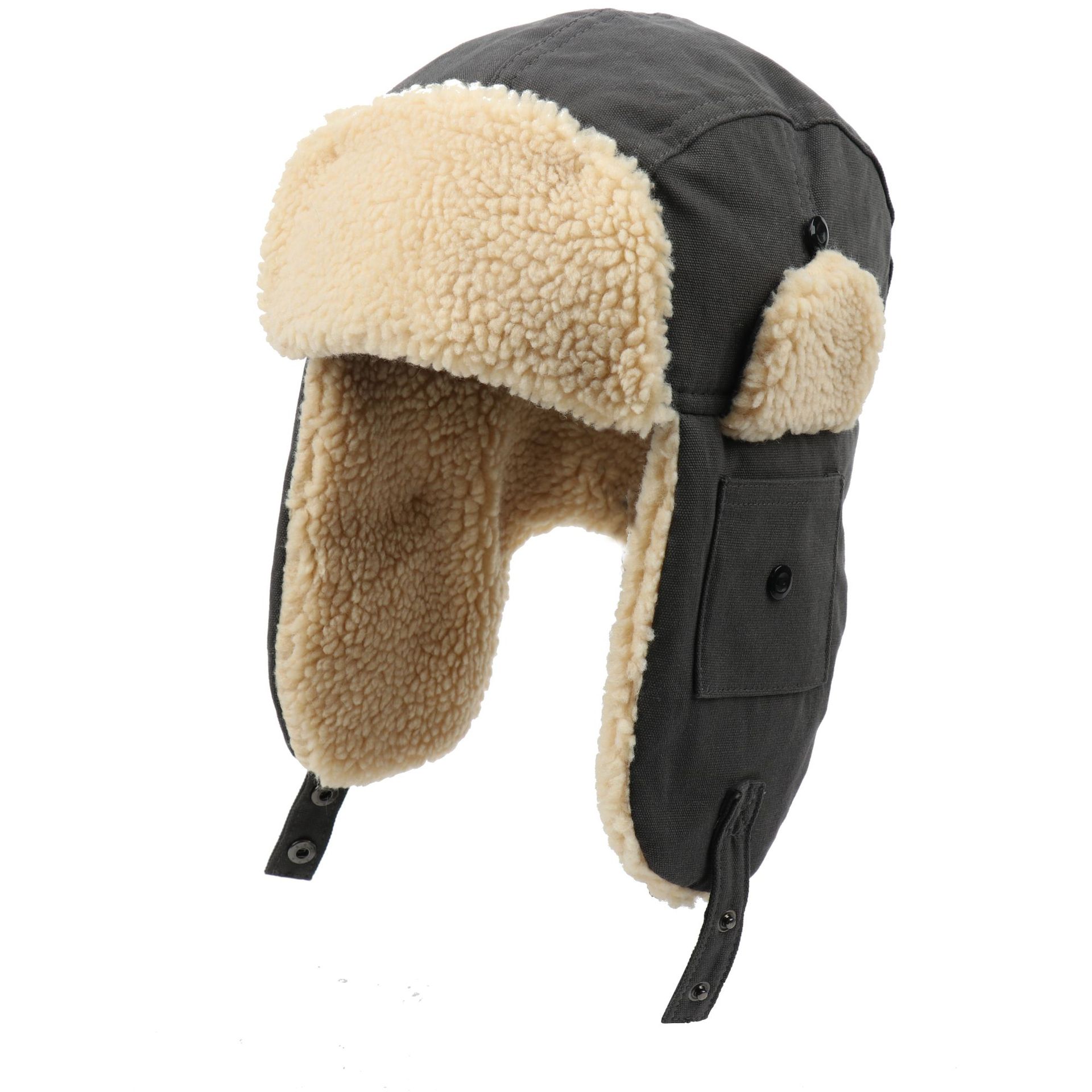 Gorro de aviador con mascarillas para niños y adultos, gorro impermeable de piloto, protección para las orejas, pasamontañas, de invierno,: Gray 1