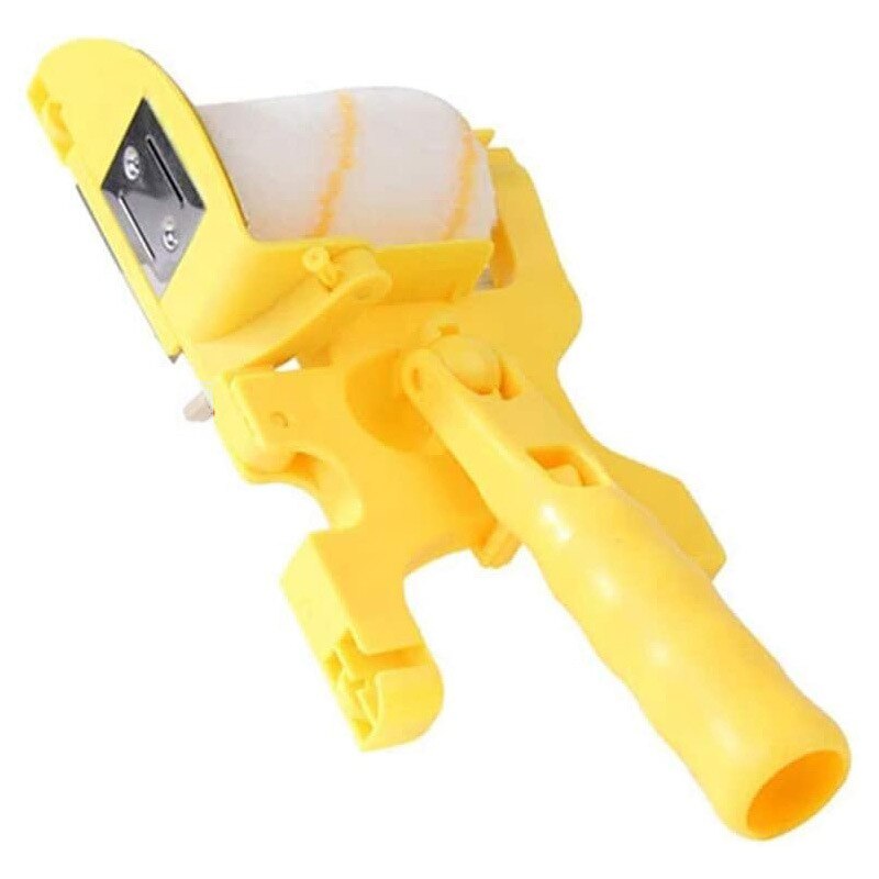 Pole Mountable Paint Edger with Roller and Adjustable Brush, Handheld Paint Edger,Wall Brushing Tool