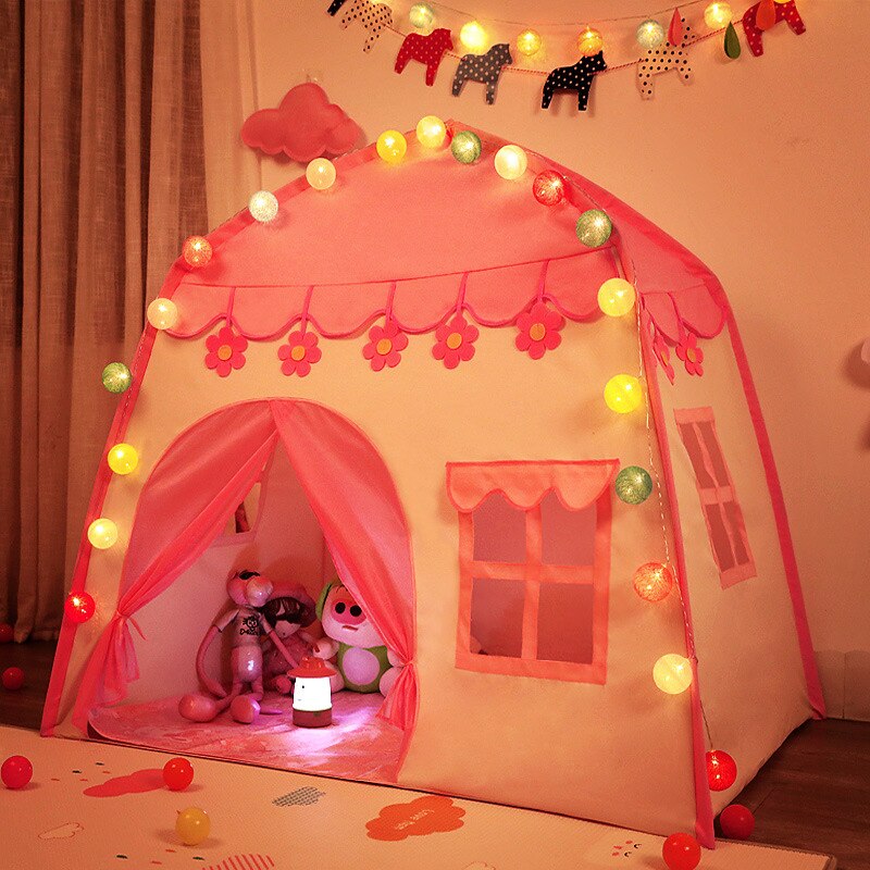 Kids Play Tent Children Indoor Outdoor Princess Castle Folding Cubby Toys Enfant Room House Children's Tent Teepee Playhouse