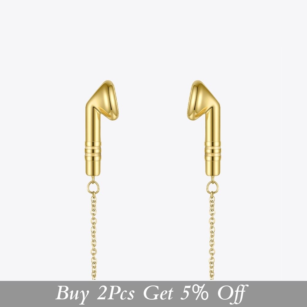 ENFASHION Metallo Auricolari Catena Della Collana Del girocollo Delle Donne di colore Oro in Acciaio Inox Auricolare Collane Femme Gioelleria Raffinata E Alla Moda P193048