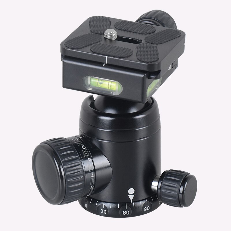 XILETU FB-0 Aluminum Camera Tripod Ball Head Ballhead Panoramic 30MM Diameter with Quick Release Plate Max Load 15 kg