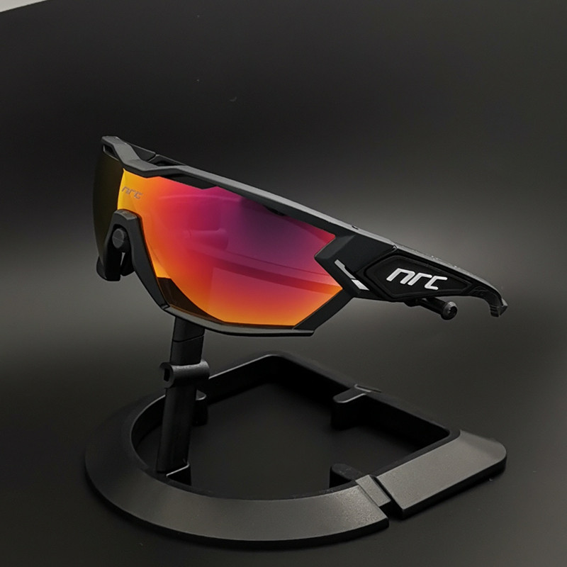 NRC gafas de ciclismo hombres mujer deportes al aire libre gafas ciclismo bicicleta de montaña gafas de bicicleta de carretera de photochromism: 05 / Red photochromic-3