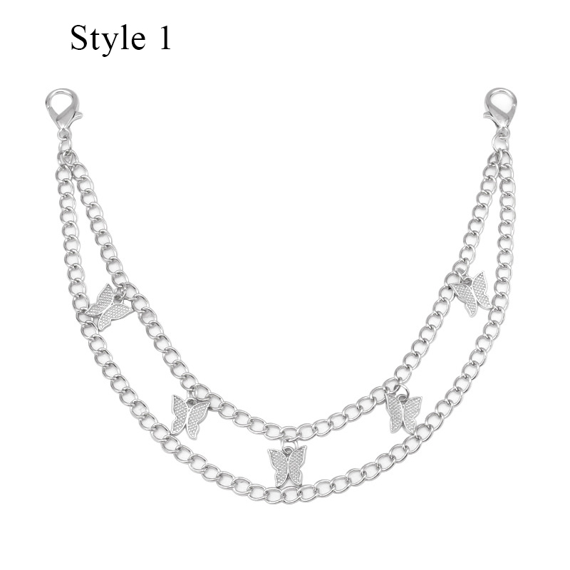 Cadena de Metal multicapa para bolso, asas DIY, mariposa, corazón, estrella, colgante, cadena de bolso de hombro, accesorios de bolsa de repuesto, cadena de perlas: Rojo