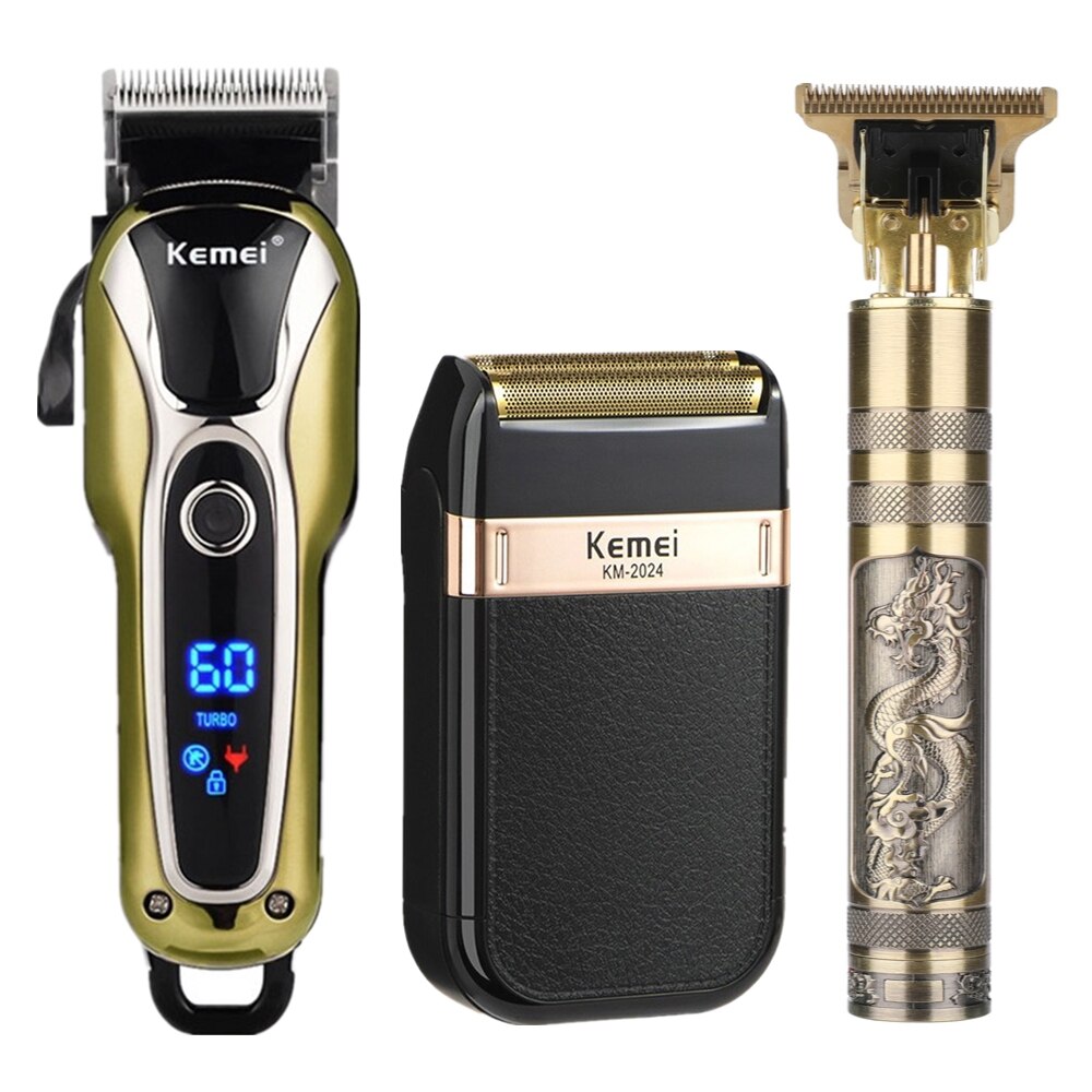 Professionele Tondeuse Mannen Kapper Oplaadbare Lcd T Blade Snijmachine Baard Trimmer Elektrische Scheerapparaat Cordless Haar Snijder