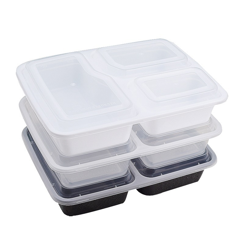 Boîte à Bento en Plastique Réutilisable, Stockage des Repas, relevés des citrouille, Boîte à Déjeuner, 3 Compartiments, Réutilisable, Micro-Ondes, Beaucoup de Boîtes à Déjeuner à Domicile