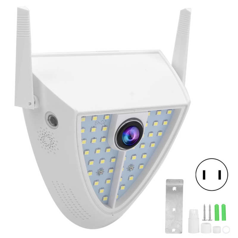 Wi-Fi Camera 1080P WiFi Camera 44 Lights Courtyard Monitor 2‑Way Audio Full‑Color Nigh IP65 Waterproof 100‑240V: Style2