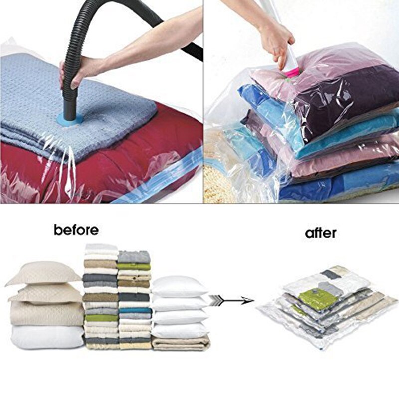 Vacuum bag 10 pieces Set 2 sizes 6 pieces 40x60 and 4 pieces 60x80 sturdy for storing clothes, quilts and bed linen Vacuum bag f