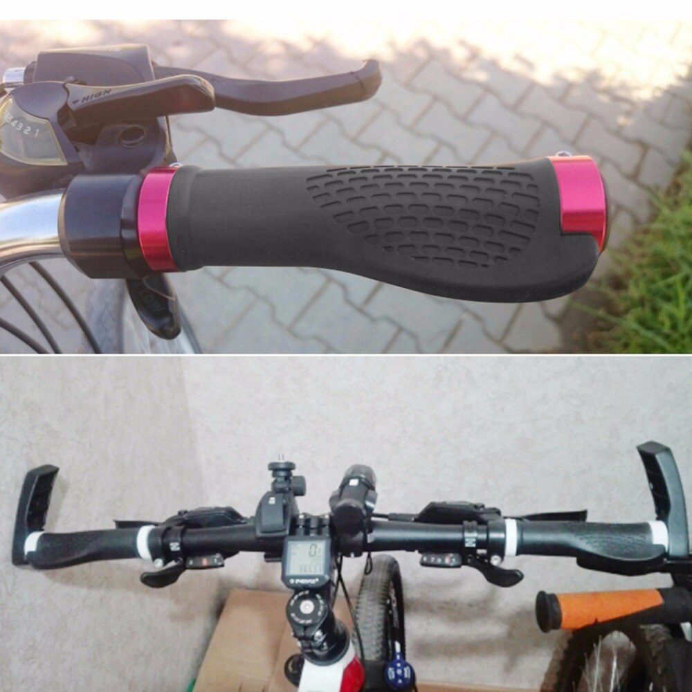 Ergonomic Bike Handle Grip Road Cycling Bicycle Anti-Skid Rubber Lock Handlebar
