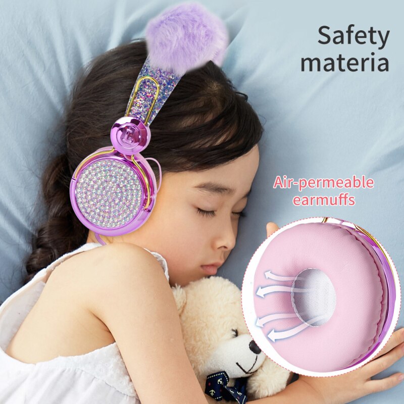 Wired Kids Headphones with Microphone - Stereo Headset for Computer, Phone, Gamer