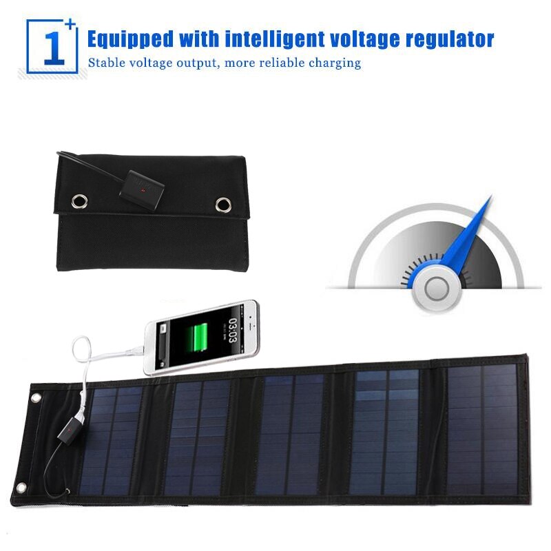 16W 25W Foldable USB Solar Panel Solar Cell Portable Folding Waterproof Solar Panel Charger Outdoor Mobile Power Battery Charger