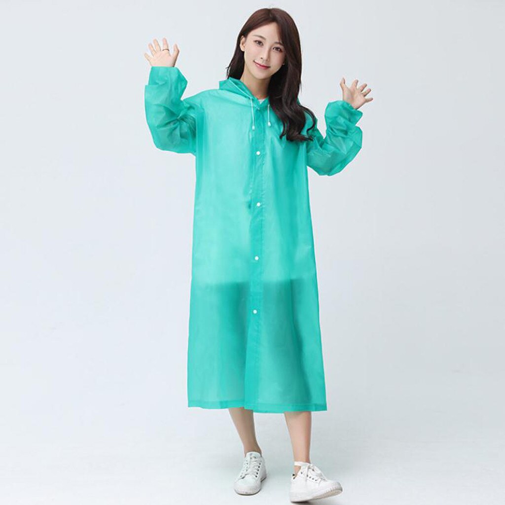 Unisex Impermeabile Corsa Esterna Impermeabile Adulto di Spessore Trasparente Impermeabile Poncho Impermeabile Con Cappuccio Cappotto di Pioggia Capa de chuva W5