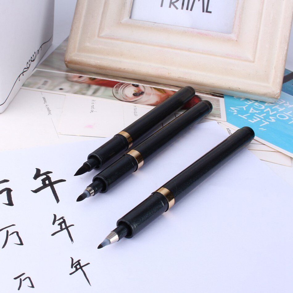 3 unids/set caligrafía japonesa y China Shodo lápiz de tinta para pinceles escribiendo dibujo artesanal