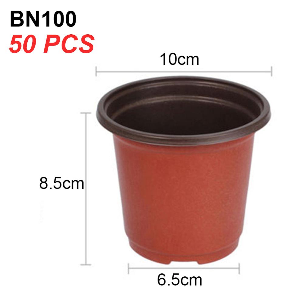 PP Plastic Planting Pot Plants Nursery Pot Seeding Garden Plants Glowing Pots, More Sizes For Garden Planting Tools: 50pcs BN100