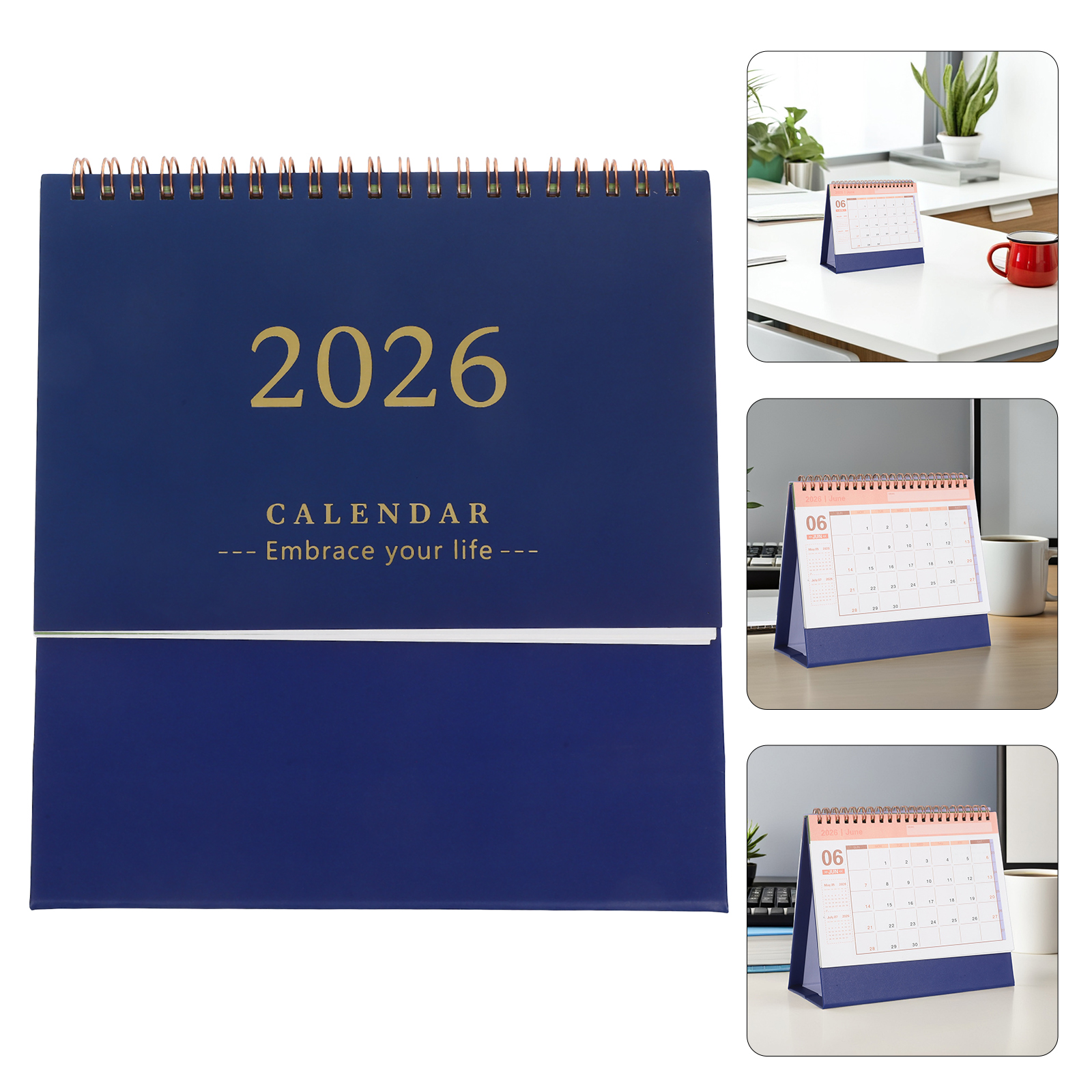 Desk Calendar Small Desktop Calendars Table Daily Notepad Pocket Planner Decorative Month Work Calendar Planner: black