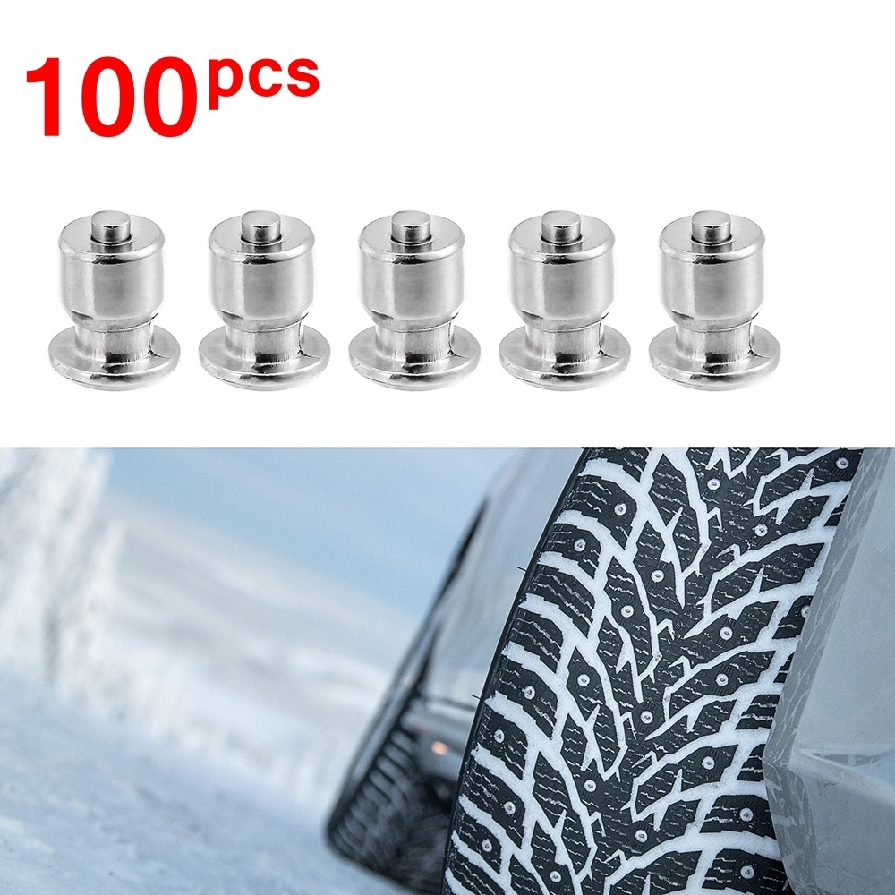 100 st 8 x 10mm vinterdäck dubbar bildäck dubbar skruv snöspikar hjul däck snökedjor dubbar för bil bil motorcykel suv atv