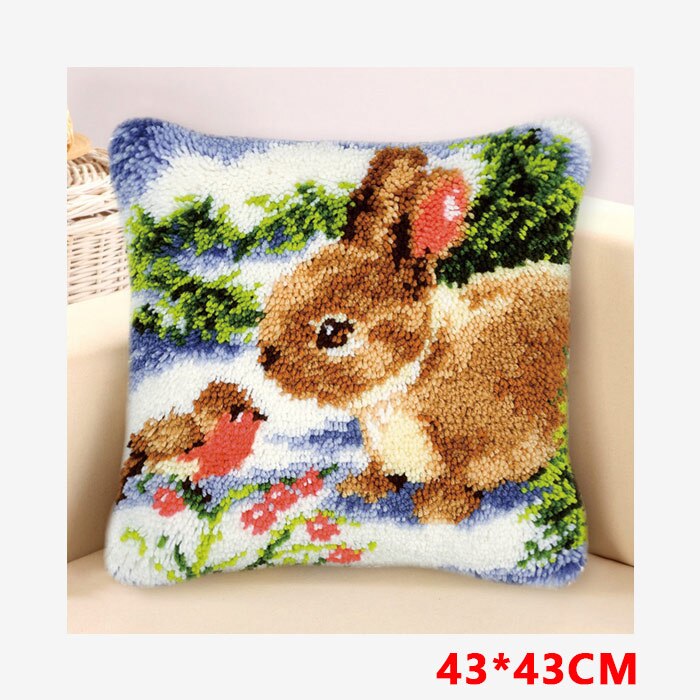 Animals Latch Hook Kit Knooppakket Smyrna Button Package Klink Haak Knoopkussen Pakket Button Pad Package Handwerken Knooppakket: BZ243-43-43