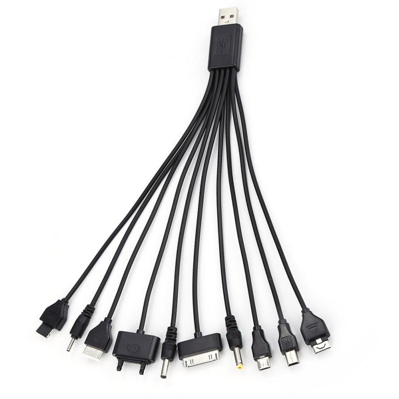 10 In 1 Multifunctionele Usb Data Transfer Kabel Universele Multi Pin Kabel Lader Usb Connector Data Kabels Cord Voor Laptop pc: Default Title