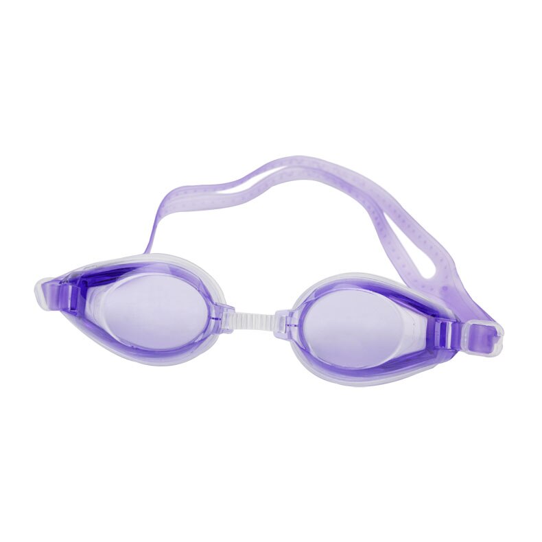 Professionele Siliconen Bijziendheid Zwembril Anti-Fog Uv Zwemmen Bril Met Oordopje Voor Mannen Vrouwen Dioptrie Sportbrillen: Purple
