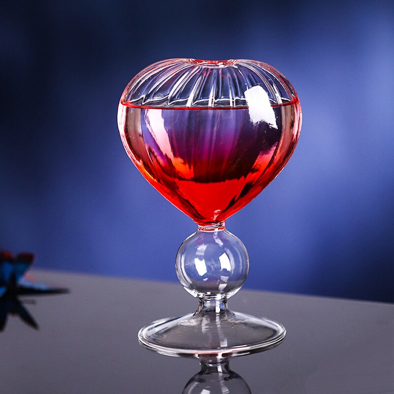 Thuis Bar Wijn Bril Leuke 3D Liefde Hart Vorm Cocktail Cup Japanse Kawaii Beker Glas Wijn Party Drinken Gebruiksvoorwerpen