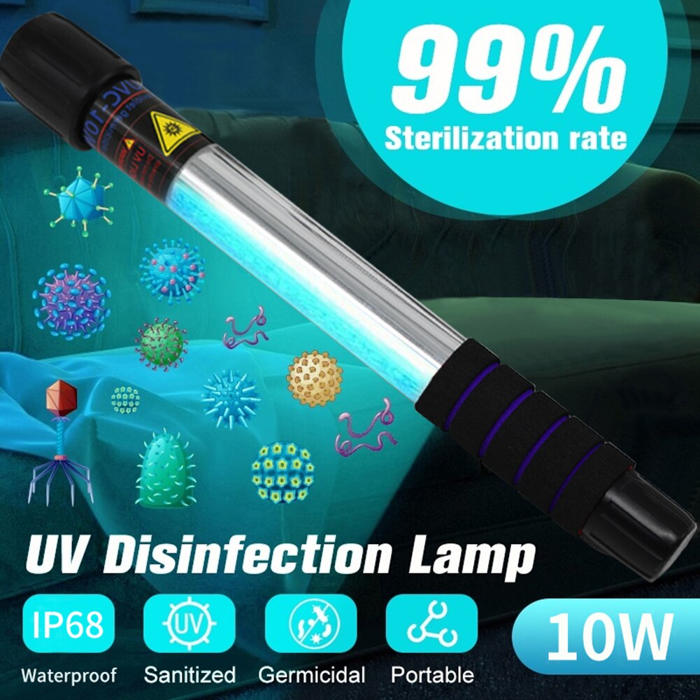 Portable Handheld UV Sterilization Sanitizer Light Stick Home Travel Waterproof Kill Bacteria Disinfection Lamp Wand Sanitizer