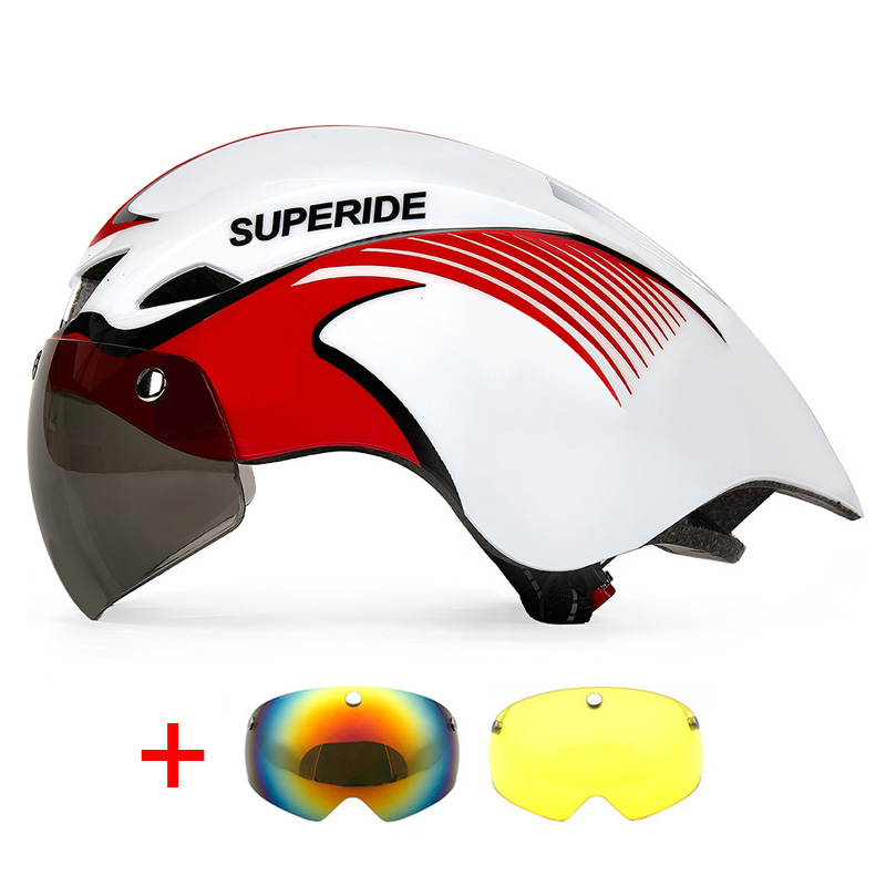 SUPERIDE Outdoor Racing Cycling Helmet with Goggle... – Grandado