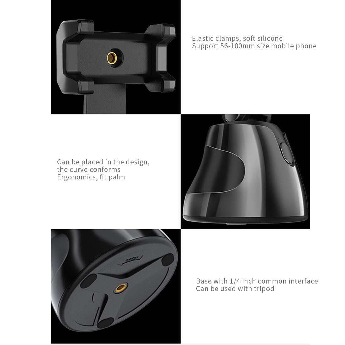 Camera Smartphone Vlog Selfie Shooting Stick 360 Intelligent Follow Face Tracking Camera Gimbal Desk Table Phone Tripod Holder