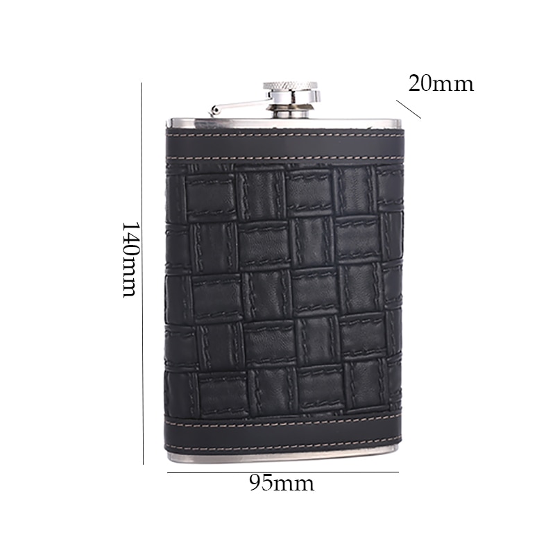 Untior 9oz leren heupfles voor alcohol whisky roestvrijstalen whisky heupfles draagbare alcohol fles drinkgerei