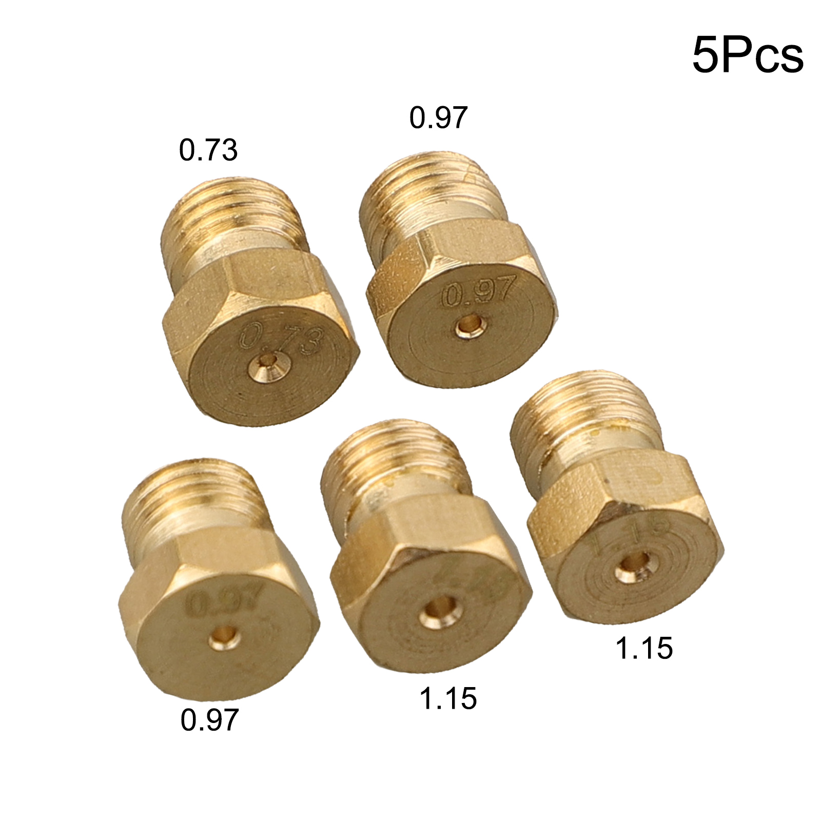 5/20PCS Propane Gas Nozzles 0.5mm Orifice Brass Jet Nozzle Propane Burner Orifice Kit Grill Replacement Parts LP Gas M6*0.75mm: Dark Khaki
