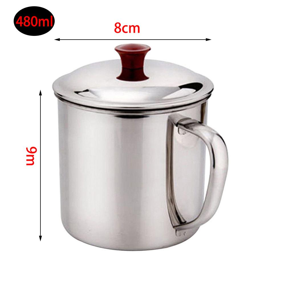 Large Capacity Stainless Steel Mugs with Lid outdoor Travel Camping Mug instant noodles water Drinking cups Beer Coffee Tea Cup