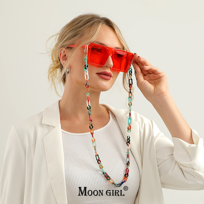 Nieuw acryl lenzenvloeistof ketting lanyard trendy zonnebril leesbril ketting bril accessoires MAAN GIRL