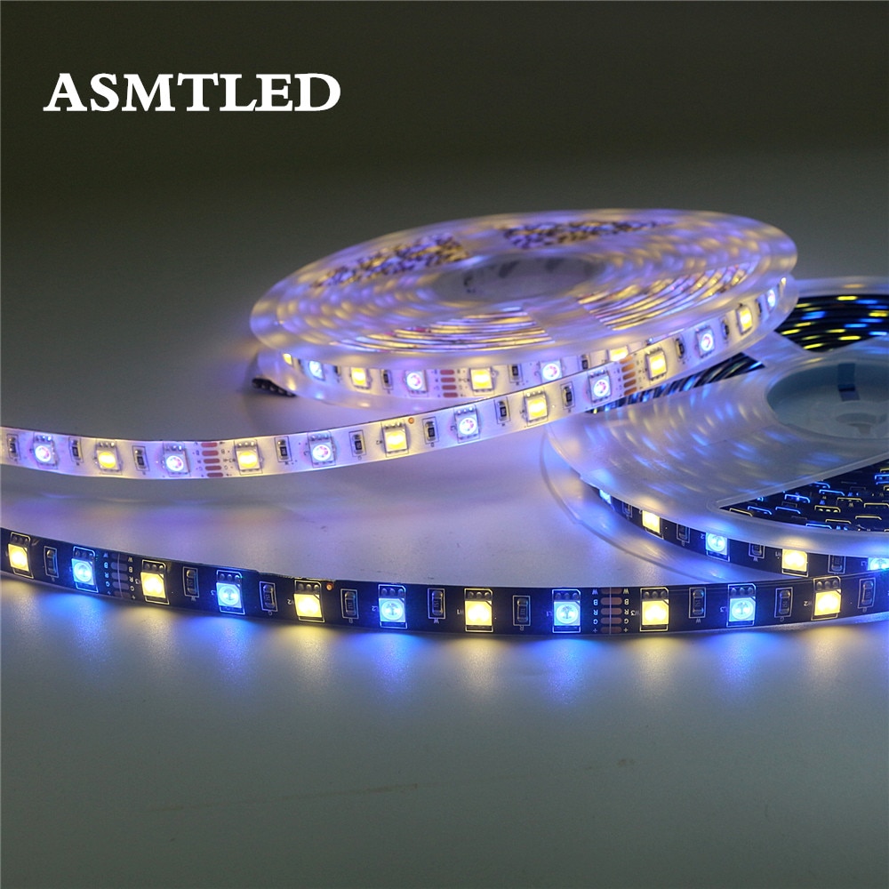 5050 LED Band Schwarz PCB Streifen Licht Wasserdichte 220 V Zu DC 12 V 5 M 300 LED Streifen flexibel streifen Lichter Neon- Band RGBW RGBWW