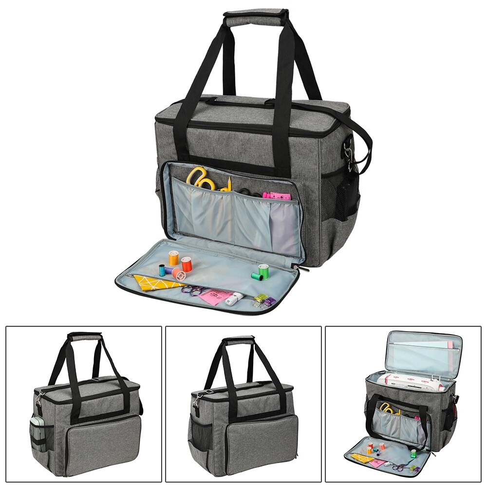 Yarn Storage Bag Sewing Machine Bag Travel Tote Bag for Sewing Machines Accessories: gray