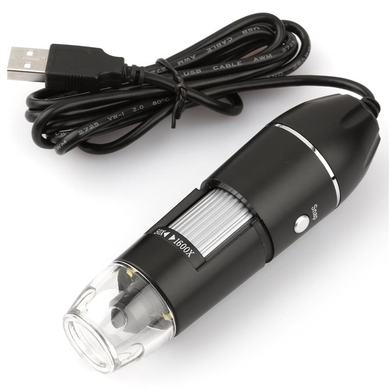 1600X USB Digital Microscope Handheld Portable Electron Microscope Camera Soldering Microscopes with 8 LEDs Bracket Mikroskop