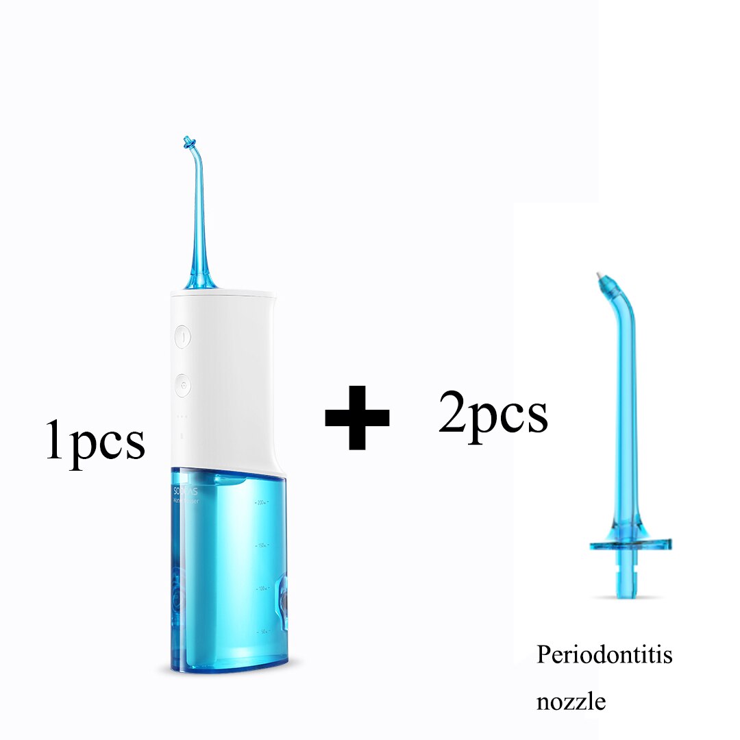 Xiaomi soocas  w3 oral irrigator bærbar vand tandtråd vandstrålerengøring tand mundstykke tandprotese renser tænder børste: Sæt 4