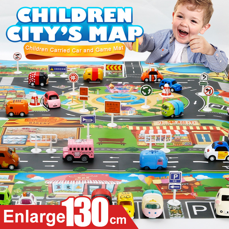 Teppich Stadt Straße Szene Verkehrs Autobahn Karte Spielen Baby Spielen matt Pädagogisches Spielzeug Für freundlicher Fitnessraum Spiele für freundlicher