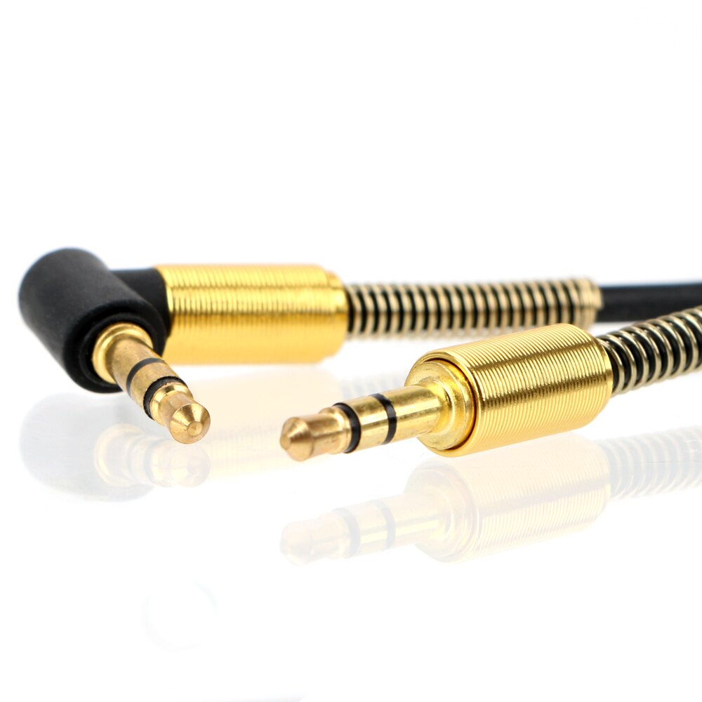 Male-Male AUX Cable Spring Audio Cable Headphone Beats Speaker 3.5MM Audio Cable Car Stereo AUX Cord Auto Accessories Universal