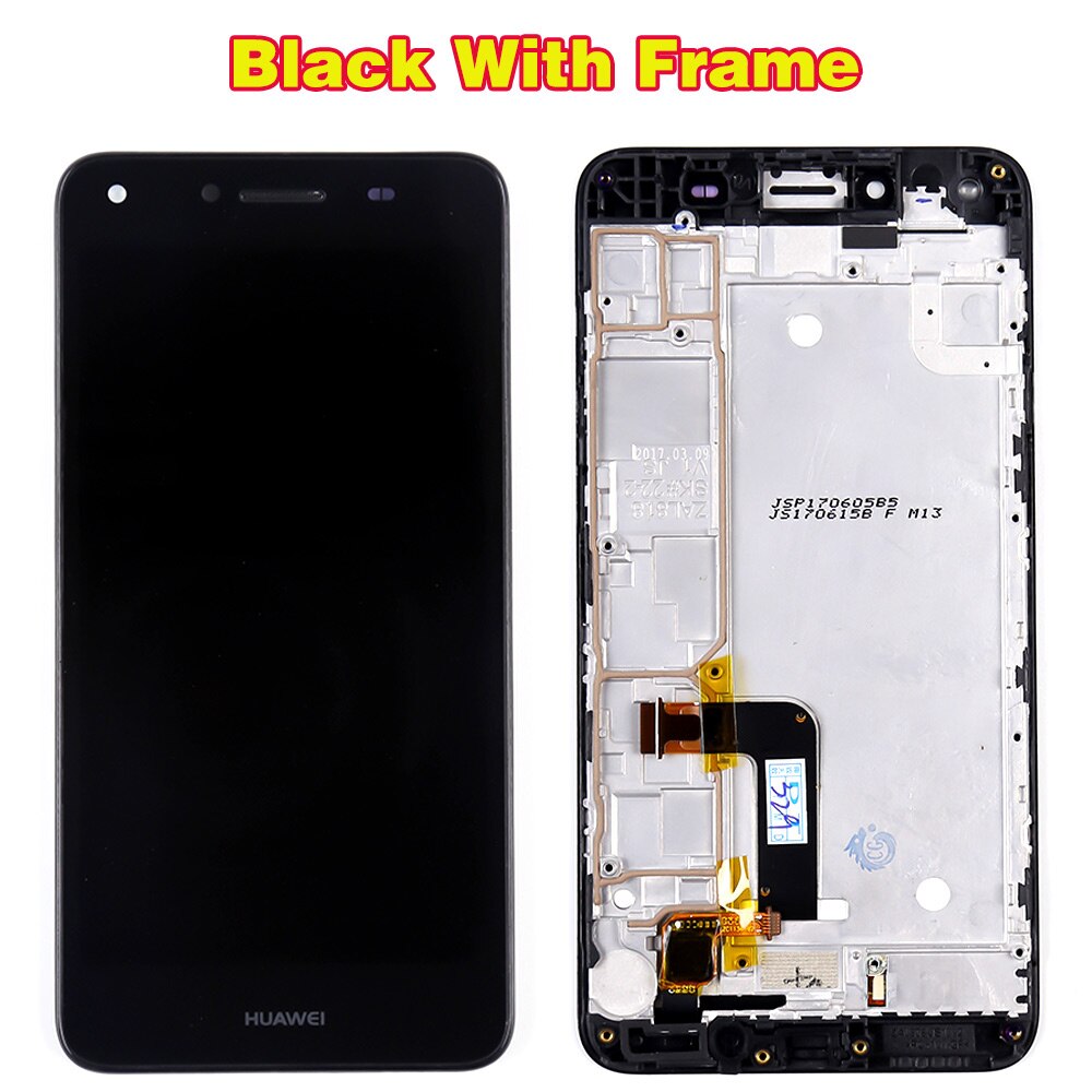 Huawei Honor 5A Y6 Ii Compact LYO-L01 LYO-L21 Lcd-scherm 5.0 Inch Touch Screen 1280*720 Digitizer Vergadering Frame met Gratis Tool: Black With Frame