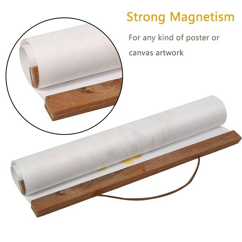 Moderne houten magnetische fotolijst klein groot formaat wandposter rolhanger 21/30/40/50/60cm
