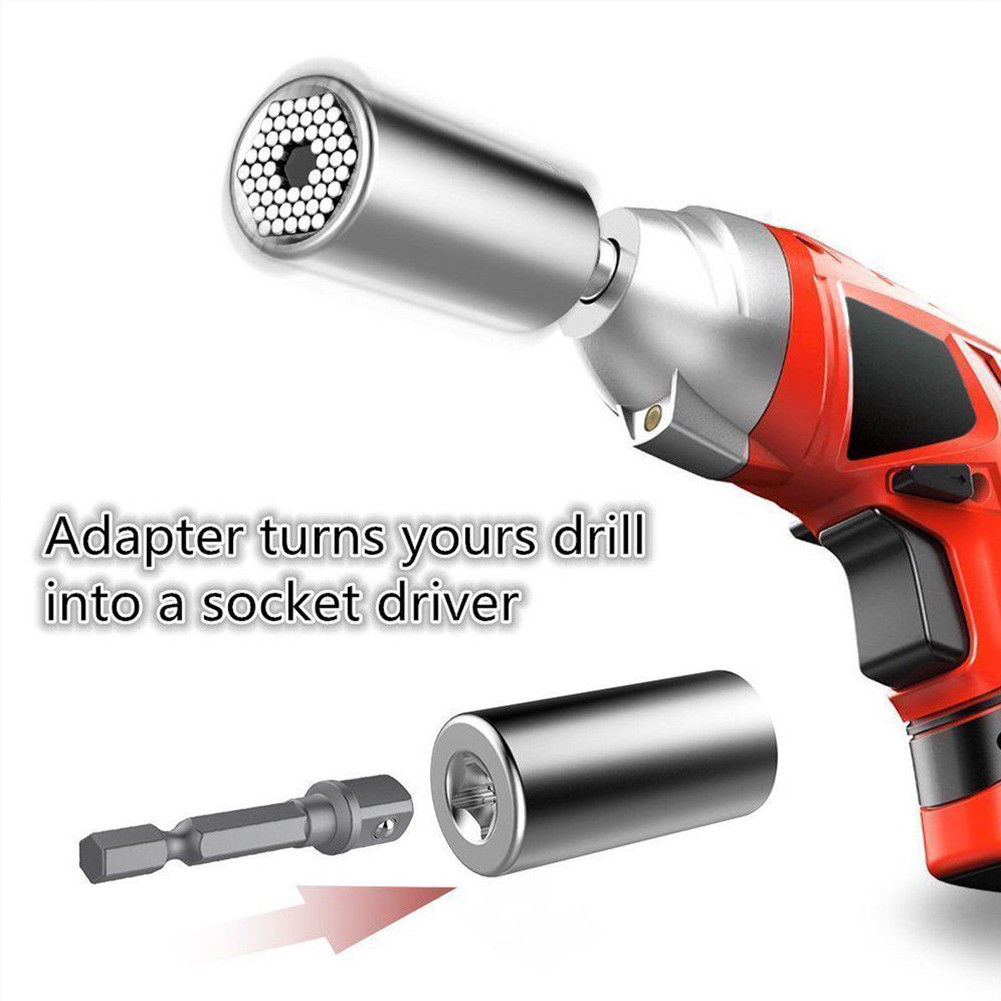 Limiet 100 Top 7-19mm Gator Grip Universele Dopsleutel Boormachine Adapter 2 Delige Set Moer Bout tool