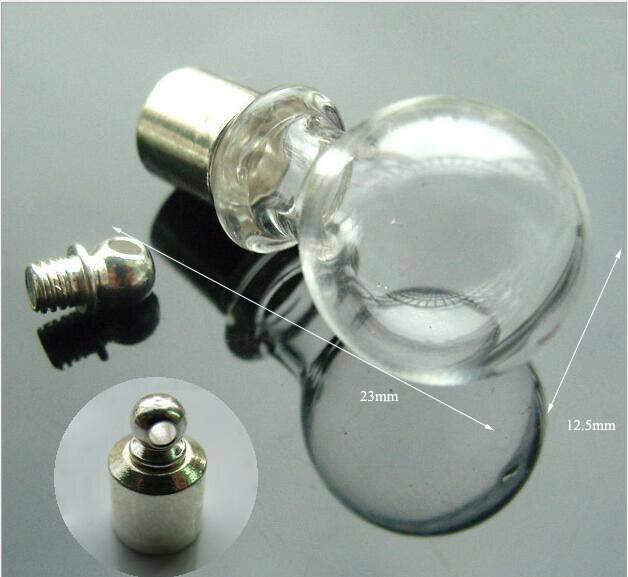 5 stücke 6MM treiben glas Hand geblasen flasche geformt Mini wünschen flasche glas flasche ätherisches öl flasche anhänger: G