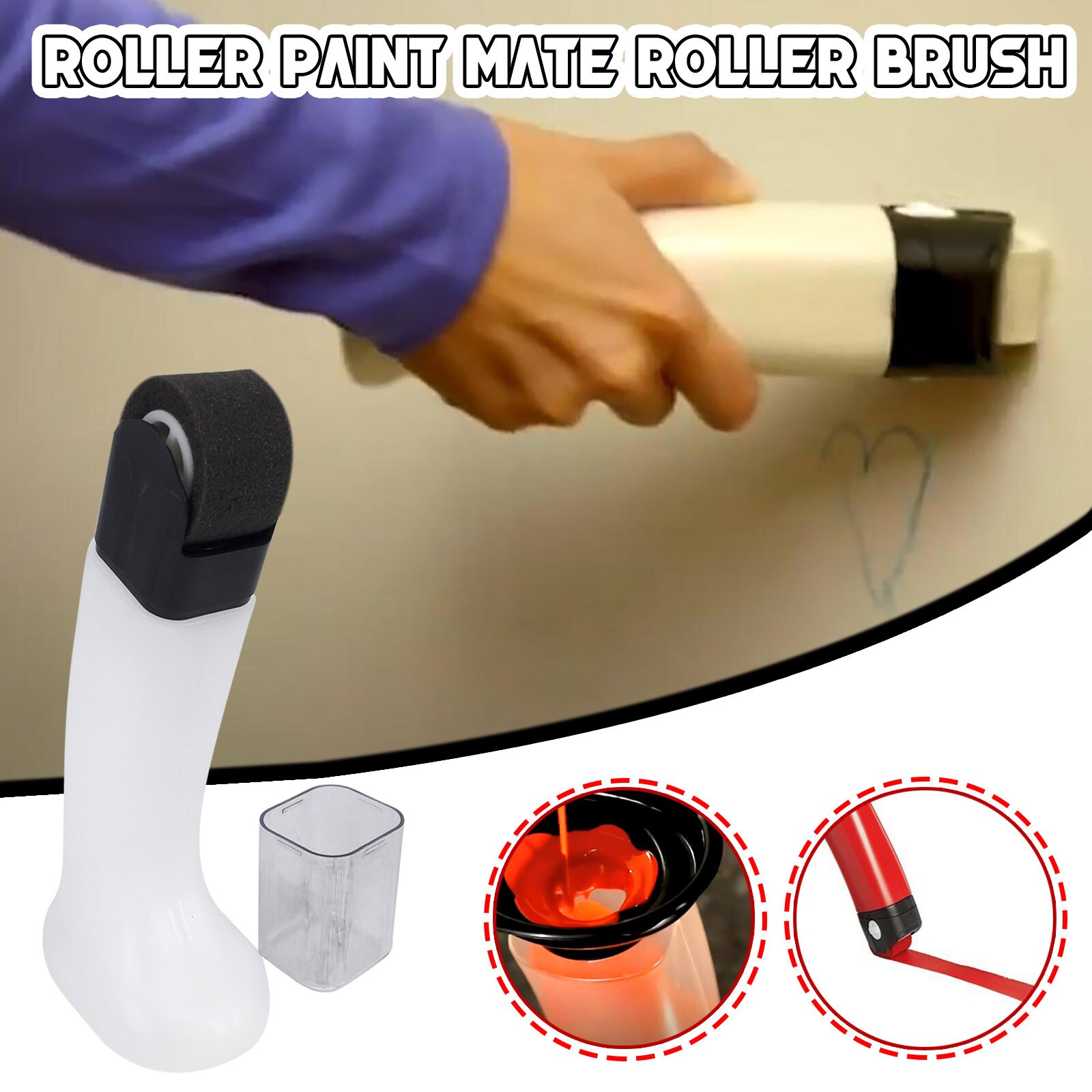 Roller Paint Mate Roller Brush Repair Spray Paint Brush Wall Painting Artifact Multifunctional Wall Decorative Home Repack Tool