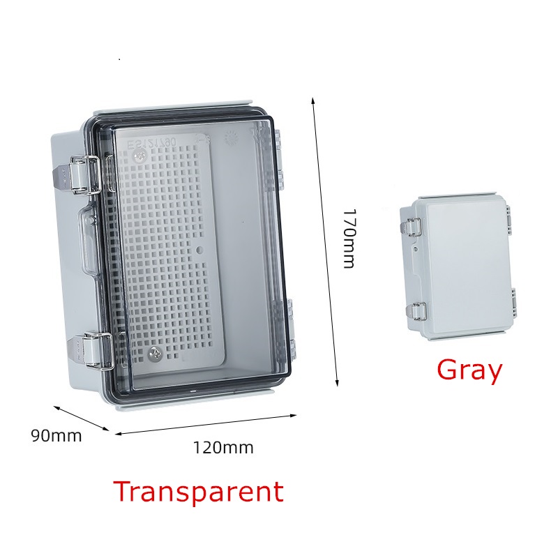 IP67 Waterproof Gray/Transparent Cover Enclosure Juction Box ABS Plastic Outdoor Electronic Instrument Hinge Case: 4XL / MULTI