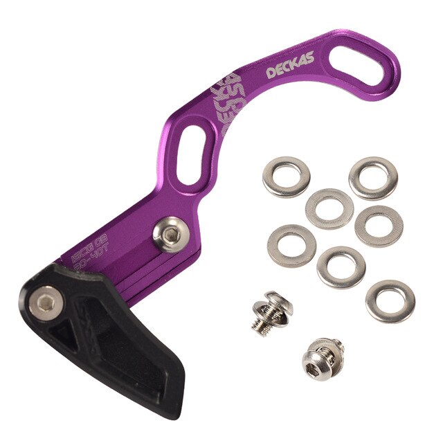 Deckas Bike Chain Guide Mtb Fiets Chain Guide 1X Systeem ISCG03/ISCG05/Bb Mount Cnc Single Speed Breed smalle Gear Chain Guide: ISCG03 Purple